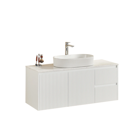 Brindabella Wall Hung PVC Cabinet 1200mm (Single Bowl) (Matte White) Poseidon