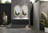 Brindabella Wall Hung Vanity (Middle Drawers) 1500mm (Single/Double Bowl) (Matte Black) Poseidon