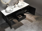 Brindabella Wall Hung Vanity (Middle Drawers) 1500mm (Single/Double Bowl) (Matte Black) Poseidon