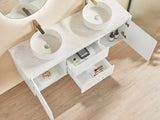 Brindabella Wall Hung PVC Cabinet (Middle Drawer) 1500mm (Single/Double Bowl) (Matte White) Poseidon