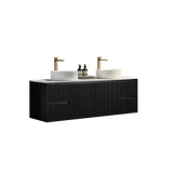 Brindabella Wall Hung PVC Cabinet 1500mm (Single/Double Bowl) (Matte Black) Poseidon