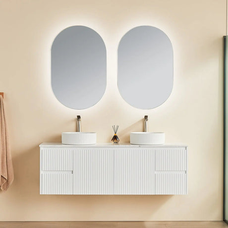 Brindabella Wall Hung PVC Cabinet 1500mm (Single/Double Bowl) (Matte White) Poseidon
