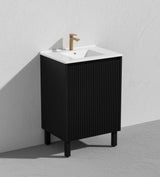 Brighton Freestanding PVC Vanity 600mm (Matte Black) Poseidon