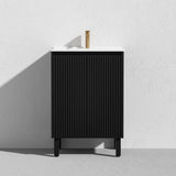 Brighton Freestanding PVC Vanity 600mm (Matte Black) Poseidon