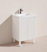Brighton Freestanding PVC Vanity 600mm (Matte White) Poseidon