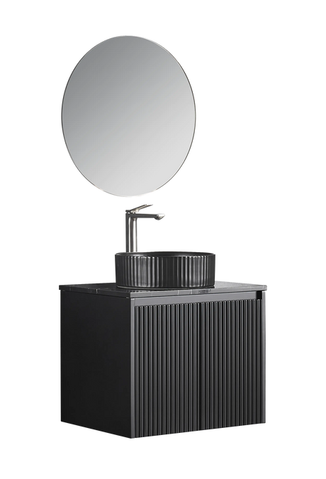 Brindabella Wall Hung PVC Cabinet 600mm (Matte Black) Poseidon