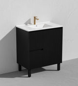 Brighton Freestanding PVC Vanity 750mm (Matte Black) Poseidon