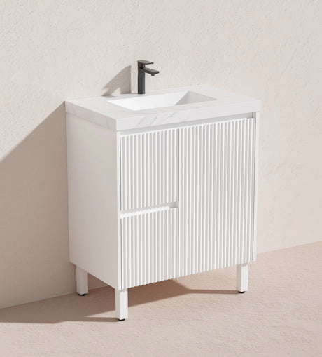 Brighton Freestanding PVC Vanity 750mm (Matte White) Poseidon