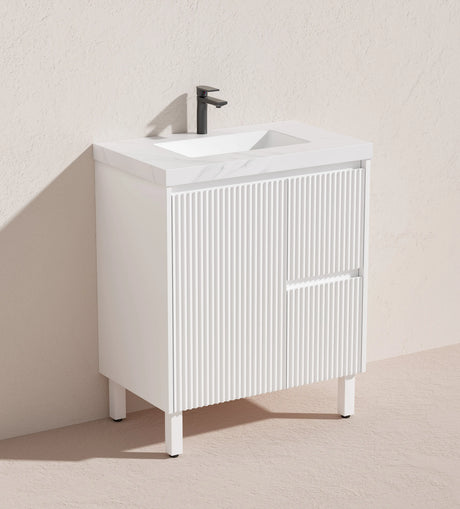 Brighton Freestanding PVC Vanity 750mm (Matte White) Poseidon