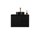 Brindabella Wall Hung PVC Cabinet 750mm (Matte Black) Poseidon