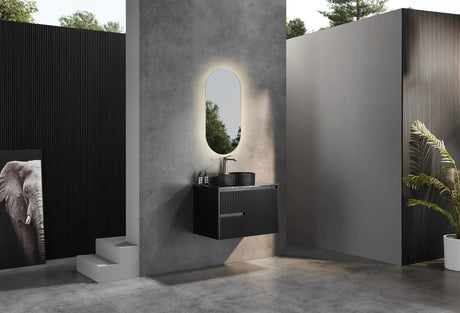 Brindabella Wall Hung PVC Cabinet 750mm (Matte Black) Poseidon