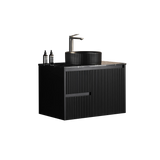 Brindabella Wall Hung PVC Cabinet 750mm (Matte Black) Poseidon