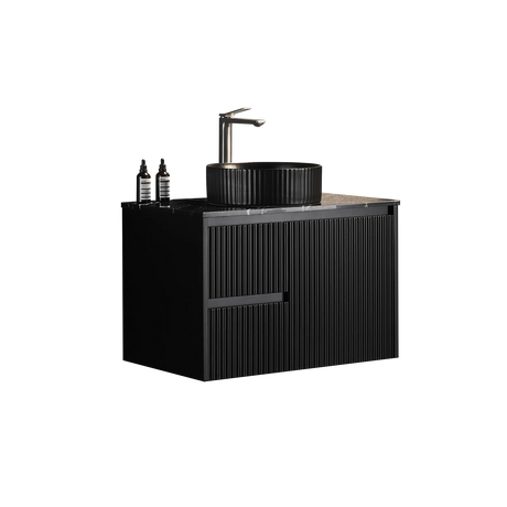 Brindabella Wall Hung PVC Cabinet 750mm (Matte Black) Poseidon