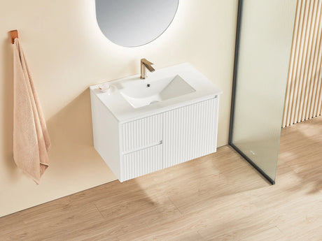 Brindabella Wall Hung PVC Cabinet 750mm (Matte White) Poseidon