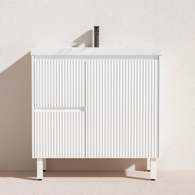 Brighton Freestanding PVC Vanity 900mm (Matte White) Poseidon