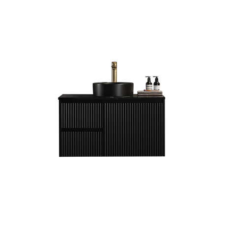 Brindabella Wall Hung PVC Cabinet 900mm (Matte Black) Poseidon