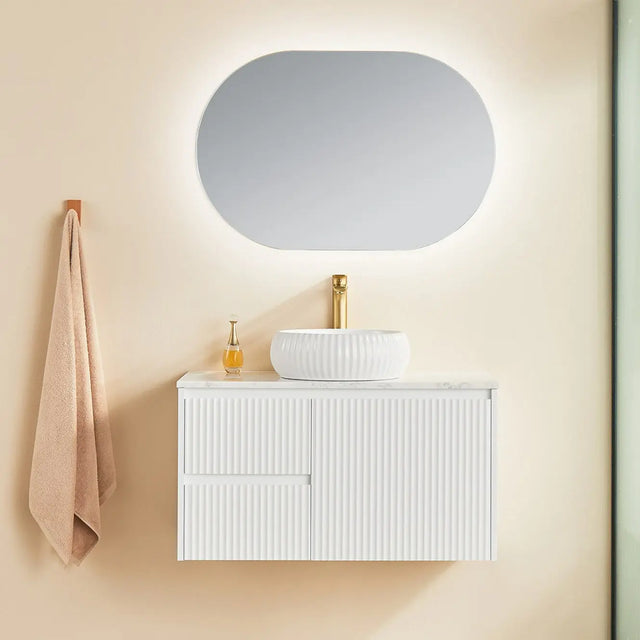 Brindabella Wall Hung PVC Cabinet 900mm (Matte White) Poseidon