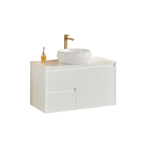 Brindabella Wall Hung PVC Cabinet 900mm (Matte White) Poseidon