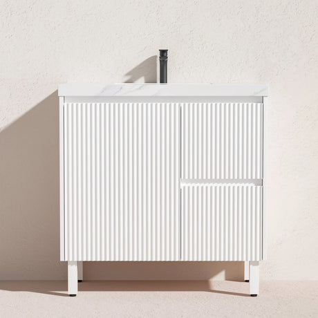 Brighton Freestanding PVC Vanity 900mm (Matte White) Poseidon