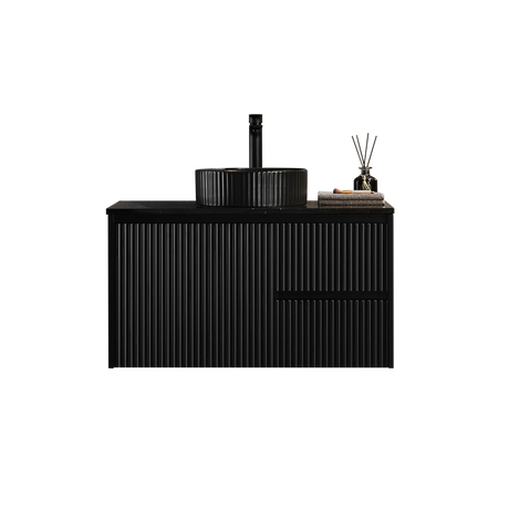 Brindabella Wall Hung PVC Cabinet 900mm (Matte Black) Poseidon