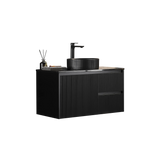 Brindabella Wall Hung PVC Cabinet 900mm (Matte Black) Poseidon