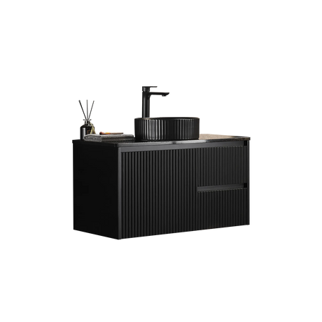 Brindabella Wall Hung PVC Cabinet 900mm (Matte Black) Poseidon