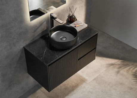 Brindabella Wall Hung PVC Cabinet 900mm (Matte Black) Poseidon