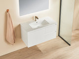 Brindabella Wall Hung PVC Cabinet 900mm (Matte White) Poseidon