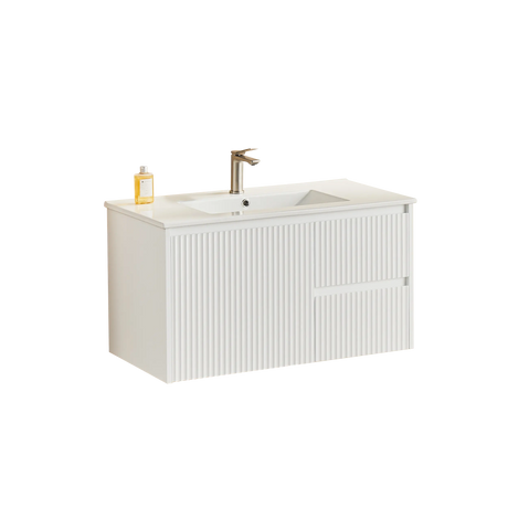 Brindabella Wall Hung PVC Cabinet 900mm (Matte White) Poseidon