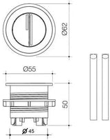 BTW Round Cistern Button – Gun Metal mercioaustralia