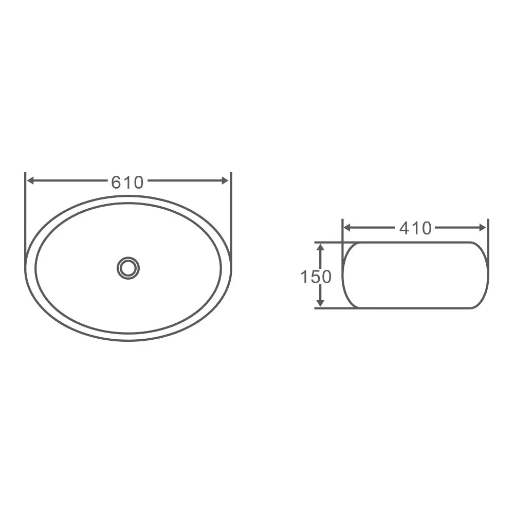 Chur 33 Counter-top Oval Basin - Matt Black mercioaustralia