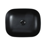 Chur 43 Counter-top Round-edged Square Basin - Matt Black mercioaustralia