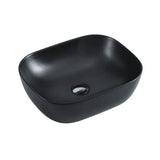 Chur 43 Counter-top Round-edged Square Basin - Matt Black mercioaustralia
