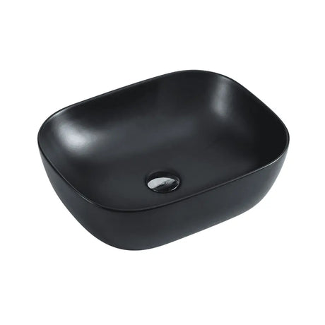 Chur 43 Counter-top Round-edged Square Basin - Matt Black mercioaustralia