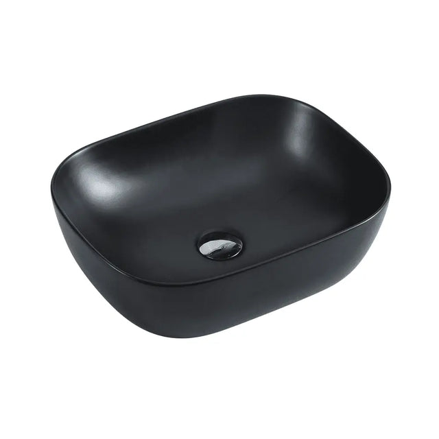 Chur 43 Counter-top Round-edged Square Basin - Matt Black mercioaustralia