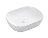Chur 43 Counter-top Round-edged Square Basin - Matt White mercioaustralia