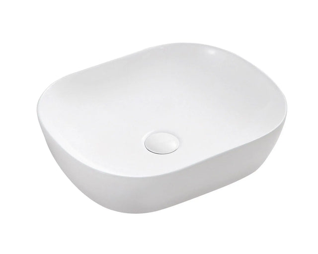 Chur 43 Counter-top Round-edged Square Basin - Matt White mercioaustralia