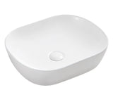 Chur 46 Counter-top Round-edged Square Basin - Matt White mercioaustralia