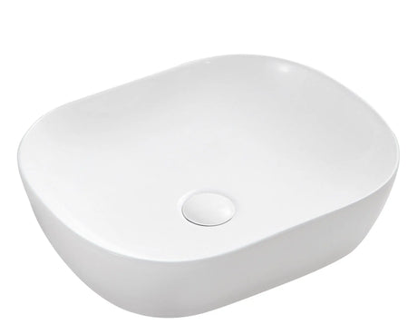 Chur 46 Counter-top Round-edged Square Basin - Matt White mercioaustralia