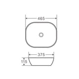 Chur 46 Counter-top Round-edged Square Basin - Matt Black mercioaustralia