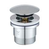 40mm Chrome Pop Up Waste Universal Non Overflow Aquaperla