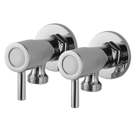 Bathroom Round Chrome 1/4 Turn Washing Machine Stop Tap(One Piece) Aquaperla