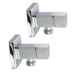 Bathroom Square Chrome 1/4 Turn Washing Machine Stop Tap(One Piece) Aquaperla