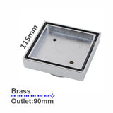 115x115mm Chrome Tile Insert Drain Aquaperla
