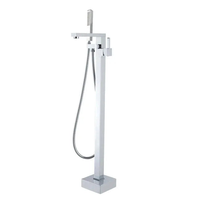 Chrome Freestanding Tap with Handheld Shower Aquaperla
