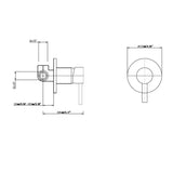 LUCID PIN - Chrome Wall Mixer Aquaperla