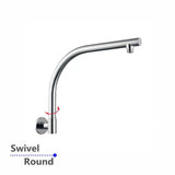 Chrome Wall Shower Arm Aquaperla