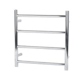 Chrome Heated Towel Rack 4 Bars Aquaperla