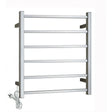 Chrome Heated Towel Rack 6 Bars Aquaperla