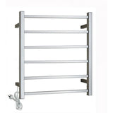 Chrome Heated Towel Rack 6 Bars Aquaperla